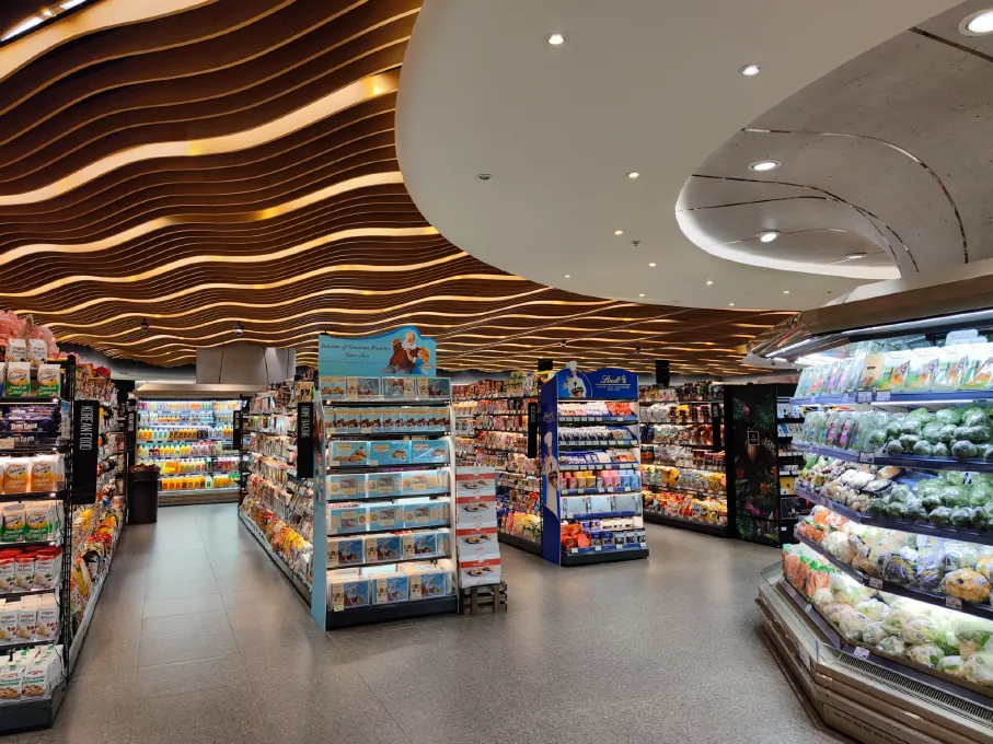 a store with shelves of items
